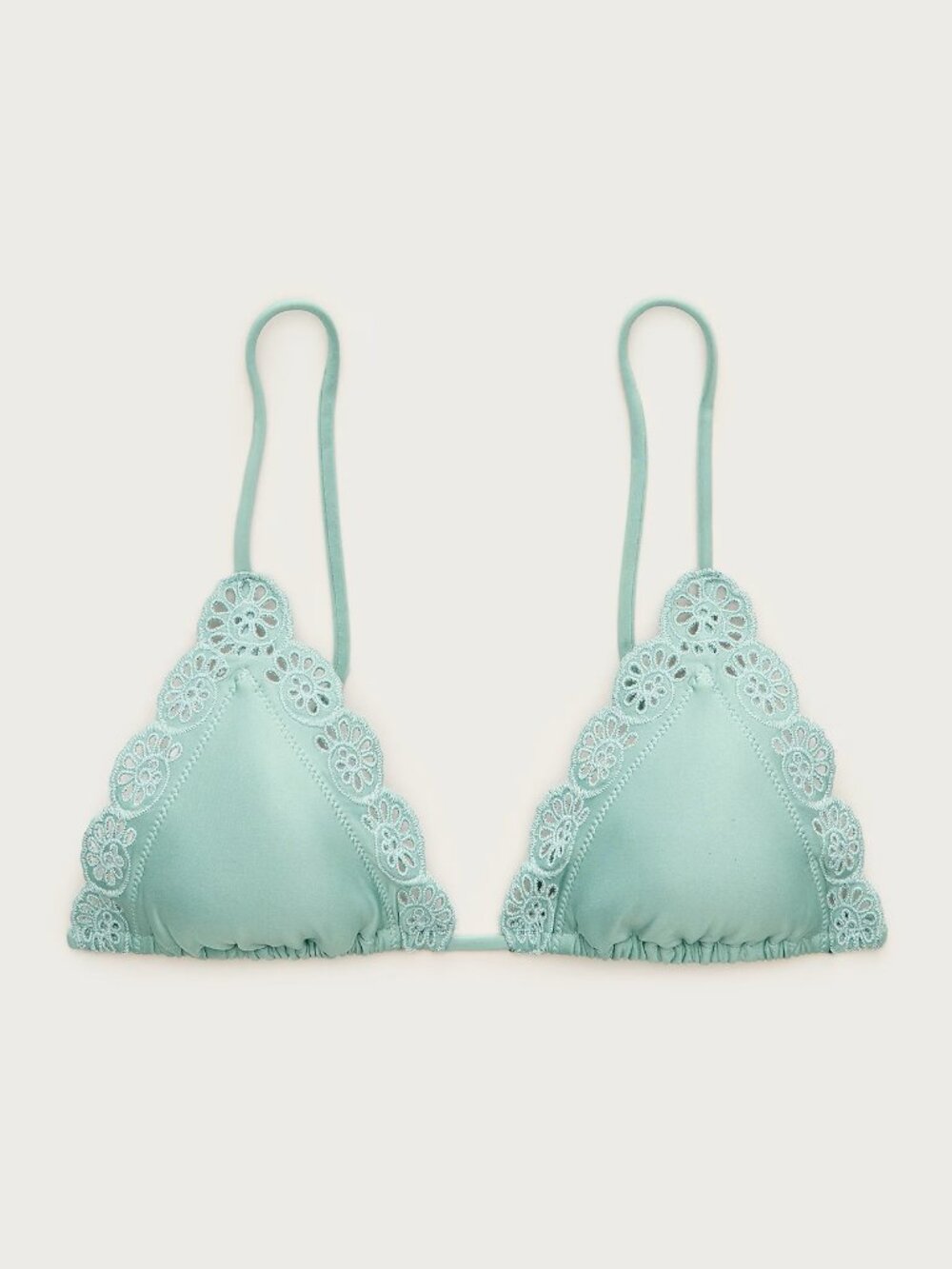 NWT J. Crew Perfect eyelet string bikini top in Classic Sculpt, XXL